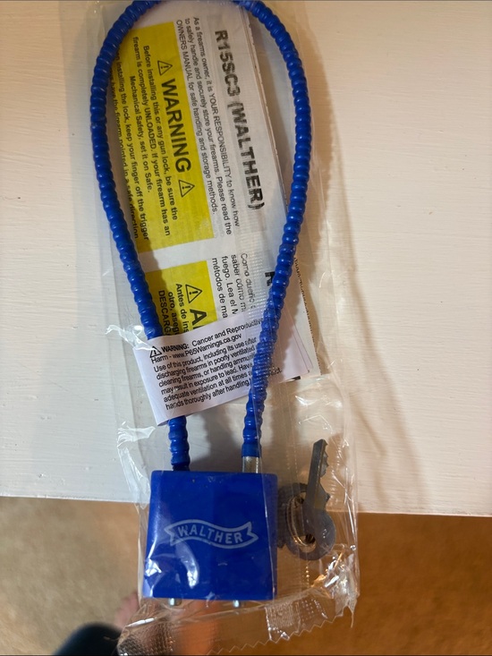 Walther Other - Walther Cable Lock R15SC3 Blue New In Package
